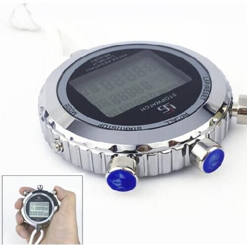 Silent Stopwatch Countdown Timer 1/100s Accuracy Large Display Memory Alarm