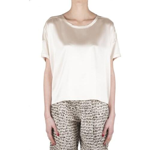 Jucca T-shirt women JC J3312108/L t T-shirt wide satin glossy vanilla