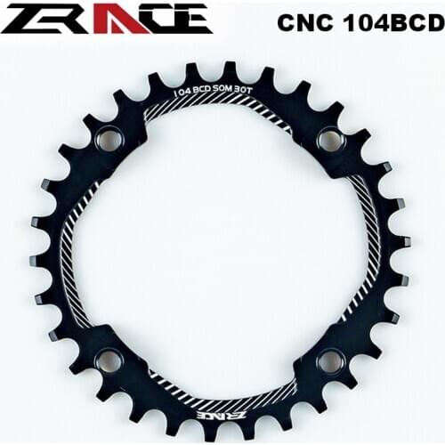 ZRACE CNC Bike Chain Wheel , AL 7075 104BCD 30T Narrow Width Tooth Chainrings for 9s 10s 11s 12s MTB Bicycle Chain Rings