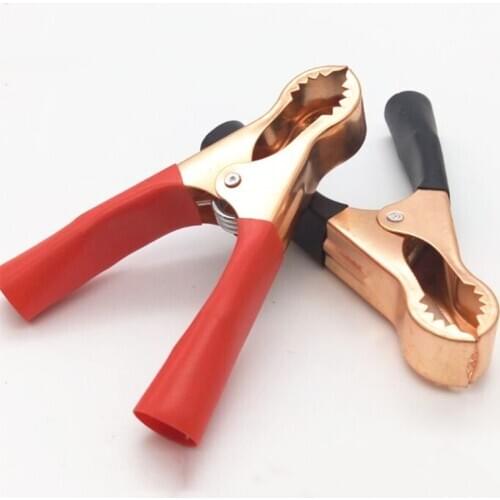 1Pc 50A 80mm Crocodile Car Caravan Van Battery Test Lead Clips Alligator Clips Power Cord Clamp Safety Test Clip For Solar Panel