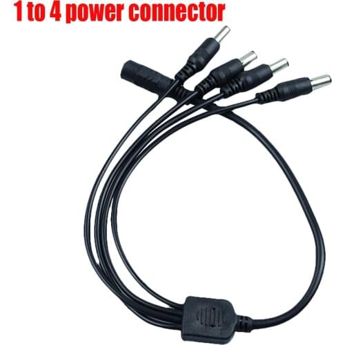 1pcs Portable 5.5x2.1mm DC Power Cable 1 Female to 4 Male Plug Splitter Adapter for Security CCTV Camera