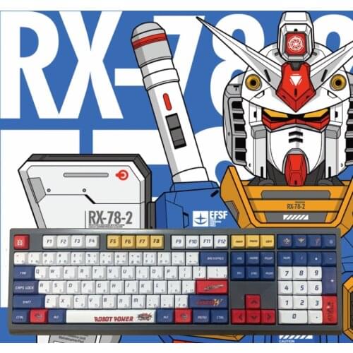 108/120 Key Gundam Robot Keycap XDA Height PBT Five-sided Sublimation DIY Customized Mechanical Keyboard Keycap Cherry MX Switch