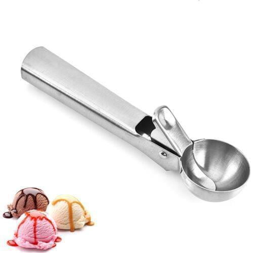 12 Pcs Ice Cream Scoop Stainless Steel Ice Ball Maker Yogurt Cookie Dough Meat Balls Ice Cream Spoon Tools Melon Spoon Wholesale