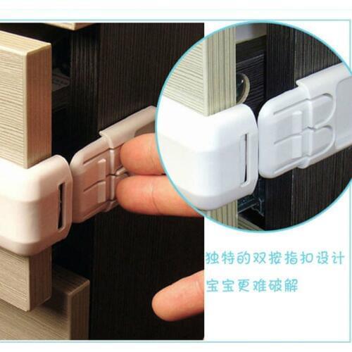 20pcs/lot 3colors Drawer Lock for Children Safety Lock Baby Door Safety Buckle Prevent Open Drawer Cabinets