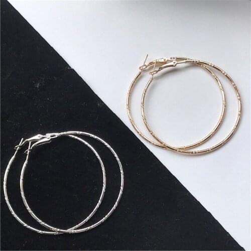 2019 Fashion Earrings Circle Earrings Simple Earrings Big Circle Gold/Silver Color Loop Earrings For Women