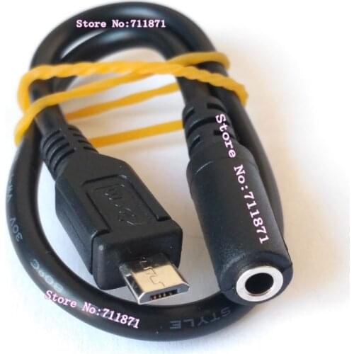 30cm Micro Usb Male 3.5mm Female Mobile phone headset Adapter Cable 3.5mm Micro Usb V2.0 V8 Audio Line 3.5mm Micro USB2.0 Wire