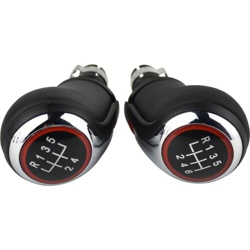 5 6 Speed Car Stick Gear Shift Knob With Leather Gaitor Boot For V-W Volkswagen Golf 5/6 MK5/6 Scirocco(2009) octavia