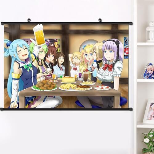 Anime Dagashi Kashi Shikada Kokonotsu Shidare Hotaru Wall Scroll Poster Manga Wall Hanging Poster Home Decoration Art 40*60cm