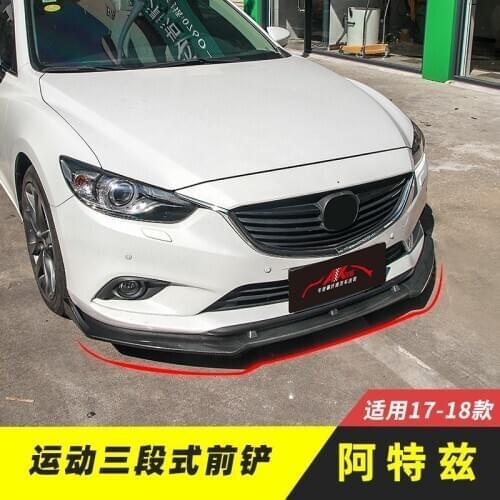 Car styling Car Front Bumper Splitter Lip Cover Trim For Mazda 6 Atenza 2014- 2018 Front Bumper Diffuser Spoiler Lip