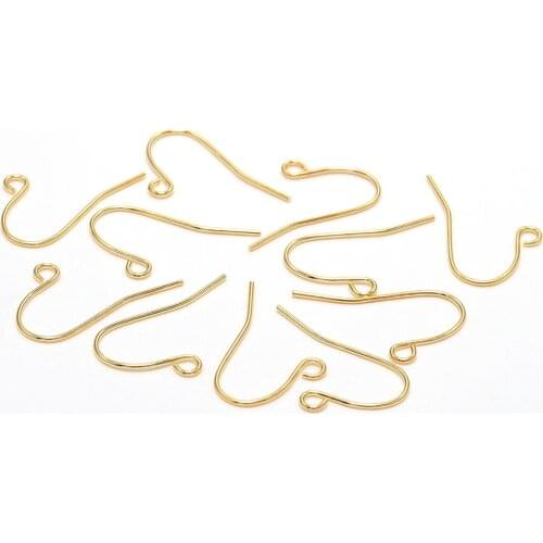 20pcs/lot 18x15mm Silver color Bronze Earring Hooks Findings Ear Hook Earrings Clasps For Jewelry Making DIY Earwire Supplies