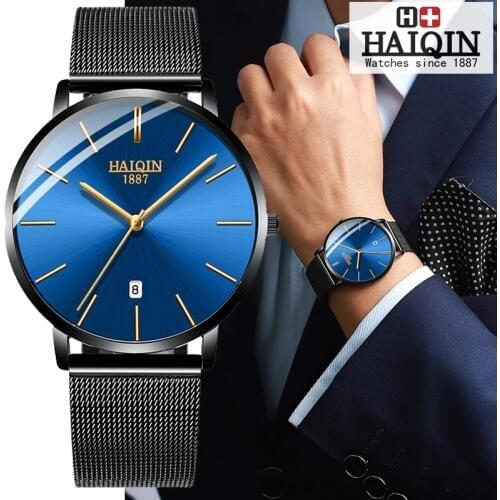 HAIQIN Couple Watches Mens watches Top brand luxury watch men gold waterproof sport women wrist watch military Reloj hombres NEW