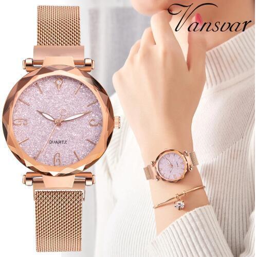 Fashion Luxury Women Watches Starry Sky Ladies Quartz Watch Lazy Magnet Strap Wristwatches Montre Femme Zegarek Damski