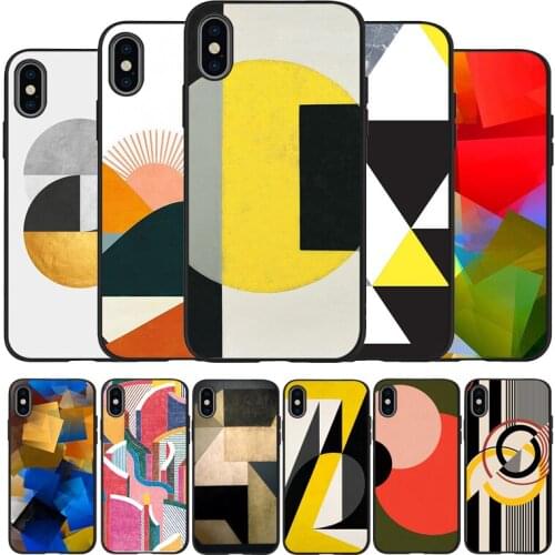 Splicing art black Silicone Phone Case For iPhone 12 XR XS Max 5 5S SE 2020 6 6S PLUS 7 8 X 11Pro Max 11 Cover
