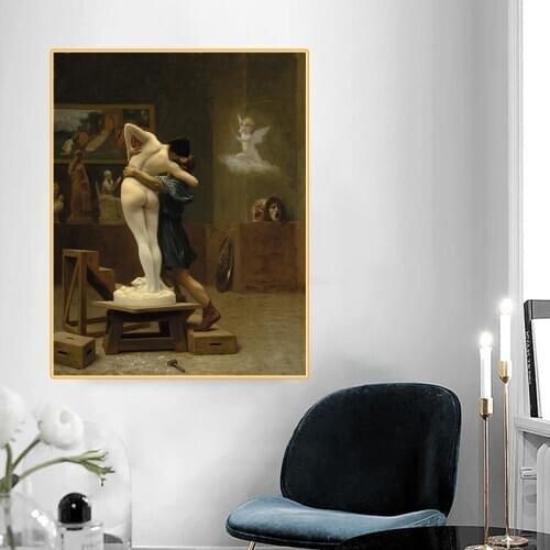 Citon Jean-Leon Gerome《Pygmalion and Galatea》Canvas Oil Painting World Famous Artwork Picture Modern Wall Decor Home Decoration