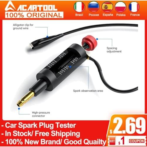 Adjustable High Energy Ignition Spark Plug Tester Pick Up Coil Diagnostic Tool Test Automotive Adapter For Car Accessories