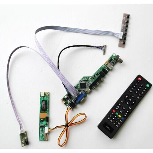 For LP150X1-F2IB/G2CP/J2QT 1CCFL LVDS 20Pin LCD panel Inverter+Remote+keyboard VGA AV USB RF T.V56 drive card board DIY kit