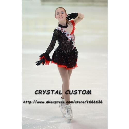 Hot Sales Ice Figure Skating Dresses Fashion New Brand Competition Child Figure Skating Dress Crystal DR3690