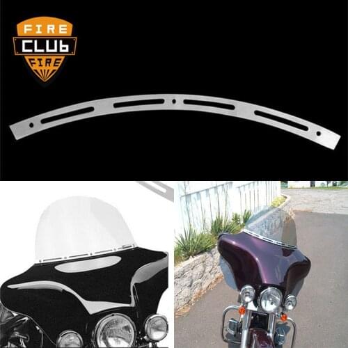Motorcycle Chrome Slotted Batwing Windshield Trim For Harley 1996-2013Electra Street Glide FLHX FLHTC FLH/T