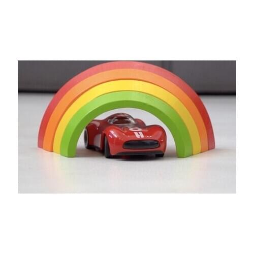 Montessori Rainbow Building Blocks Wooden Toys For Kids Baby Toys Preschool Teaching Aids Educational Blocks Dropshipping