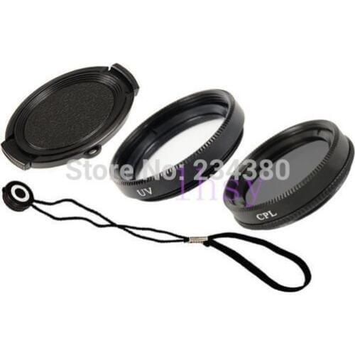 Combination 40.5MM lens cap UV Filter CPL Anti-lost rope For Nikon 1 AW1 J1 J2 J3 S1 V1 For Sony 6000 A5100 Samsung