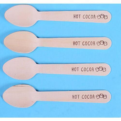 Hot Cocoa Party Spoons, Wooden Spoons, Engraved Wooden Spoon Gift,Christmas Gift, Hot Cocoa Stirrer, Wedding Favor,Personalized