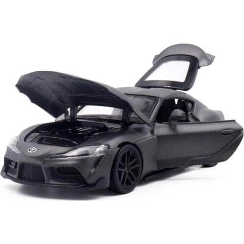 Hot 1:32 scale wheels diecast car metal model with light and sound toyota Supra japan sport car pull back vehicle alloy toys