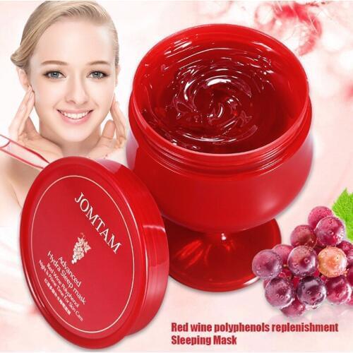 Red Wine Polyphenol Hydrating Sleep Mask Nourish Rejuvenation Refreshing Not Greasy Moisturizing Mask @ME88