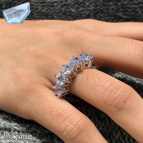 Swarovski Diamond Model Dibs Silver Lady Ring
