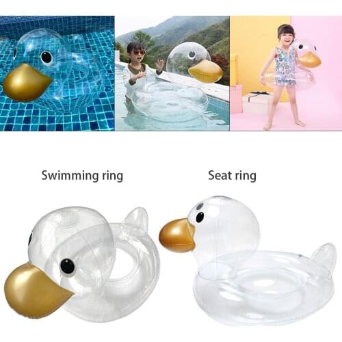 Inflatable Swimming Float Ring, Pool Float Ride on Pool Raft Seat Boat Floating Row Toys with Seat for Kids