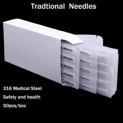 50pcs/ box Disposable Sterile Tattoo Needles 316 medical Steel Tattoo Needles Permanent Makeup Tattoo Supplies