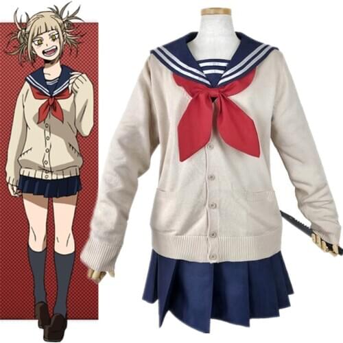 Wholesale Japanese Anime My Hero Academia Boku no Hero Academia Himiko Toga Outfit JK SailorCosplay Costume School Uniform