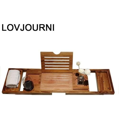 Porta Vino Tub Shelf Tray for a Book Douche Rek De Bain Plateau Bathtub Accessories Accessoires Tablette Baignoire Bath Rack