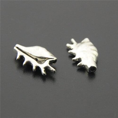 10pcs Silver Color Shell Charm Pendants Conch Beach Ocean Charms Pendants for Jewelry Making DIY Handmade Craft A2230