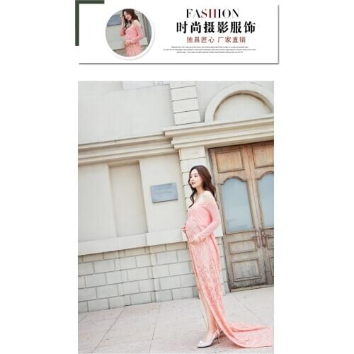 Maternity Photography Props Pregnancy Clothes Maxi Maternity Photography Dress Lace Fancy Sexy Maternity Dress For Photo Shoot