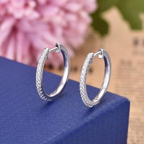 Fashion Simple Small Hoop Earrings For Women Zircon Circle Earrings Statement Wedding Party Jewelry Wholesale Zk30