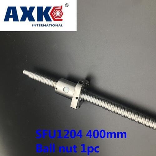 Axk Sfu1204 400mm C7 Rolled Ball Screw Rm1204 L 400mm Ballscrew With Sfu1204 Single Ballnut For Cnc Parts Bk/bf10 Machined