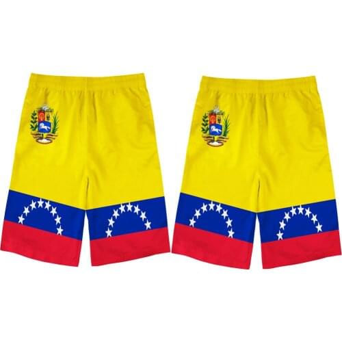 VENEZUELA male youth diy free custom name number photo ven shorts nation flag ve venezuelan spanish country college beach shorts