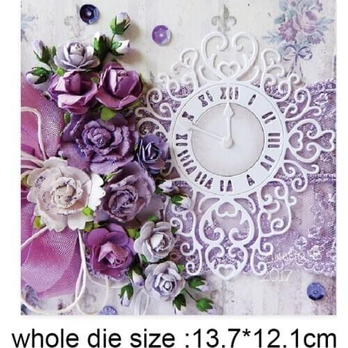 Metal Cutting Dies Lace clock frame Stencil for DIY Scrapbooking Paper Album Card Making Embossing Die