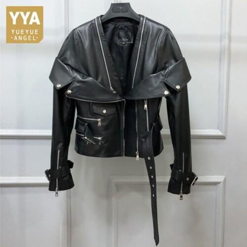 YueYueAngel Women's Leather Jackets