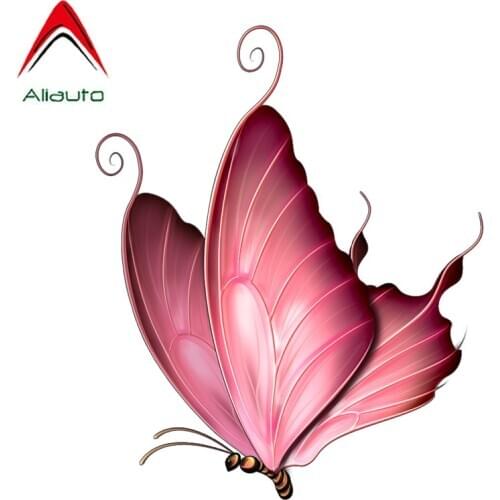 Aliauto Funny Cartoon Dreamy Butterfly Car Sticker High Quality Auto Decorative PVC Decal ,13CM*16CM