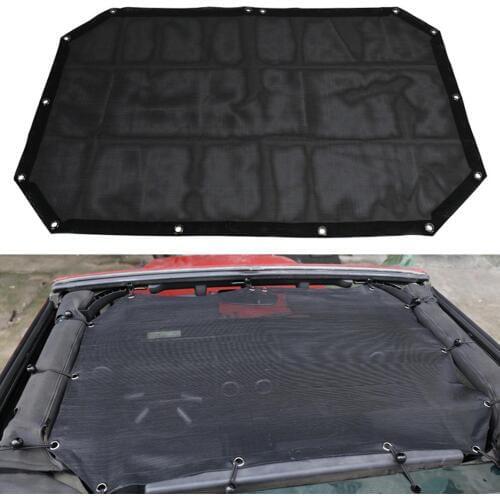 Top Sunshade Mesh Car Cover Roof UV Proof Protection Net For Jeep Wrangler JK 2 Door And 4 Door Car Accessories Styling