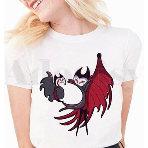 Short Sleeve Female Tops Tees Harajuku Vintage Hollow Knight Games T Shirts Womens T-shirt