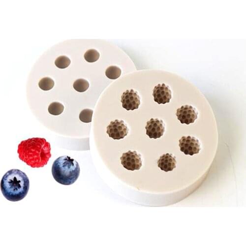 1pc 8 Holes Raspberry Blueberry Shape Cake Mold Silicone Berry Fondant Mold Cake Decoration Tool