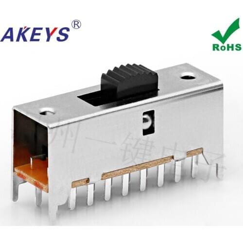 10pcs SS62F01 (6P2T)G3 two gear sixteen feet double row vertical toggle switch 2 files 16 feet sliding 30*9.4