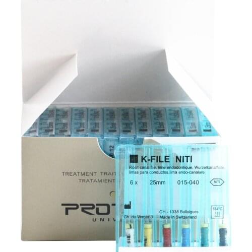 10 Packs Dental K-FILE NiTi Flexible 21/25mm Endo Root Canal Files Hand Use Endodontic Wurzelkanalfeile Limas Para Conductos