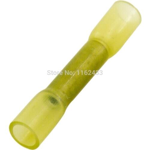 100pcs BHT-0.5 heat shrink butt wire connector terminal 26-24 AWG 0.25-0.5 mm2 splice butt heat shrink tube joint crimp terminal