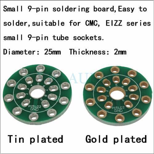 4PCS FOR 9PIN EIZZ CMC Tube Socket Welding Plate Connecting Adapter plate Double-sided Amplifier Parts DIY Audio Free Shipping