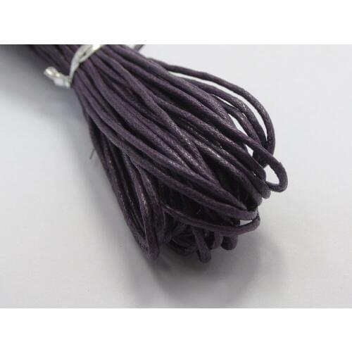 50 Meters Dark Purple Waxed Cotton Beading Cord 1.5mm Macrame Jewelry String
