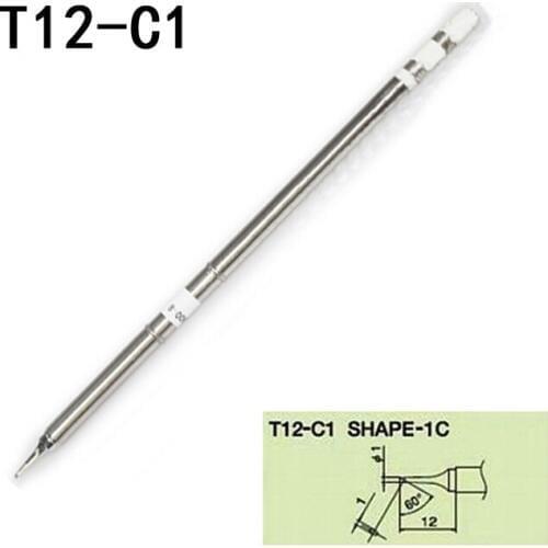 2pcs/lot T12-C1 TIPS for Hakko Soldering Station FX-951 FX-952 Tntegrated Solder Iron Tips T12-C1