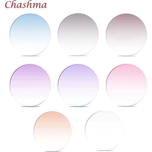 Chashma Gradient Color Progressive Lenses 1.61 Index MR-8 Lenses Bifocal Tint Prescription Recipe Anti Resistance Glass
